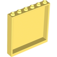 Lego panel, zeď 1x6x5, světle žlutá jasná (6036235)